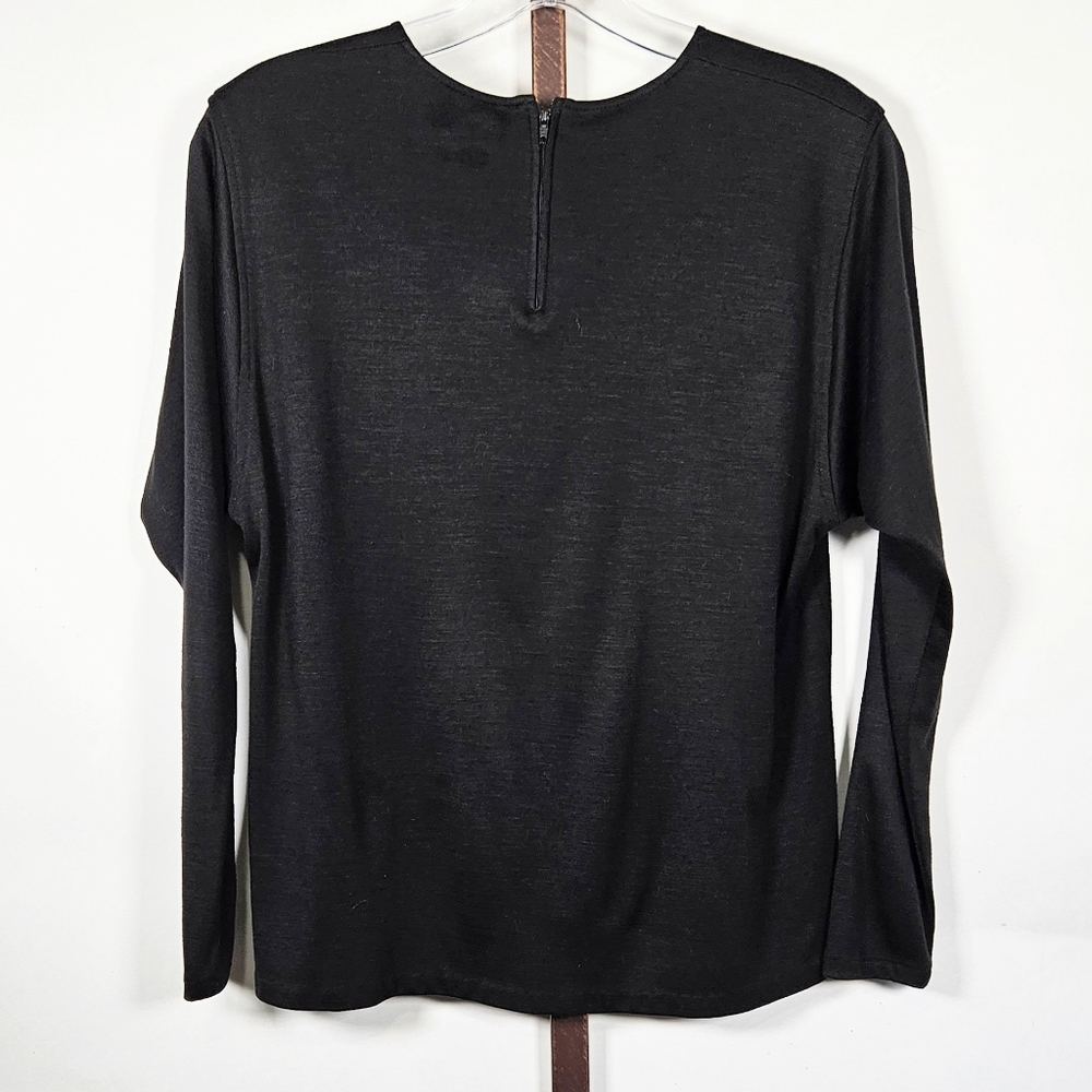 Vintage YSL wool blend dolman sleeve minimalist top S - Picture 5 of 7